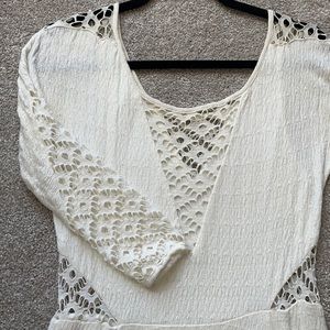 Size XS Free People dress 3/4 sleeve with cutouts